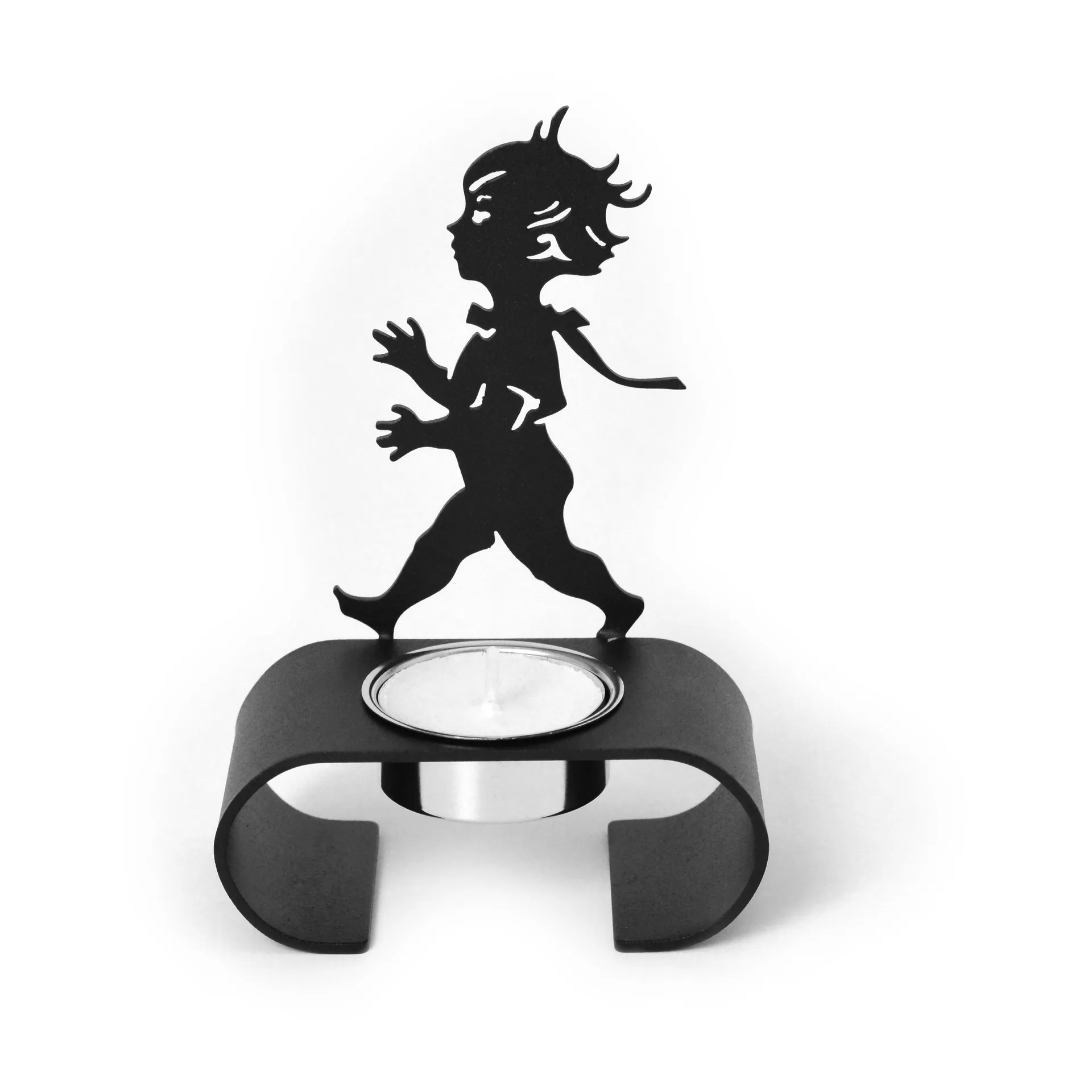 Silhuett 烛台  9.3x13.3 cm, 黑色 Solstickan Design