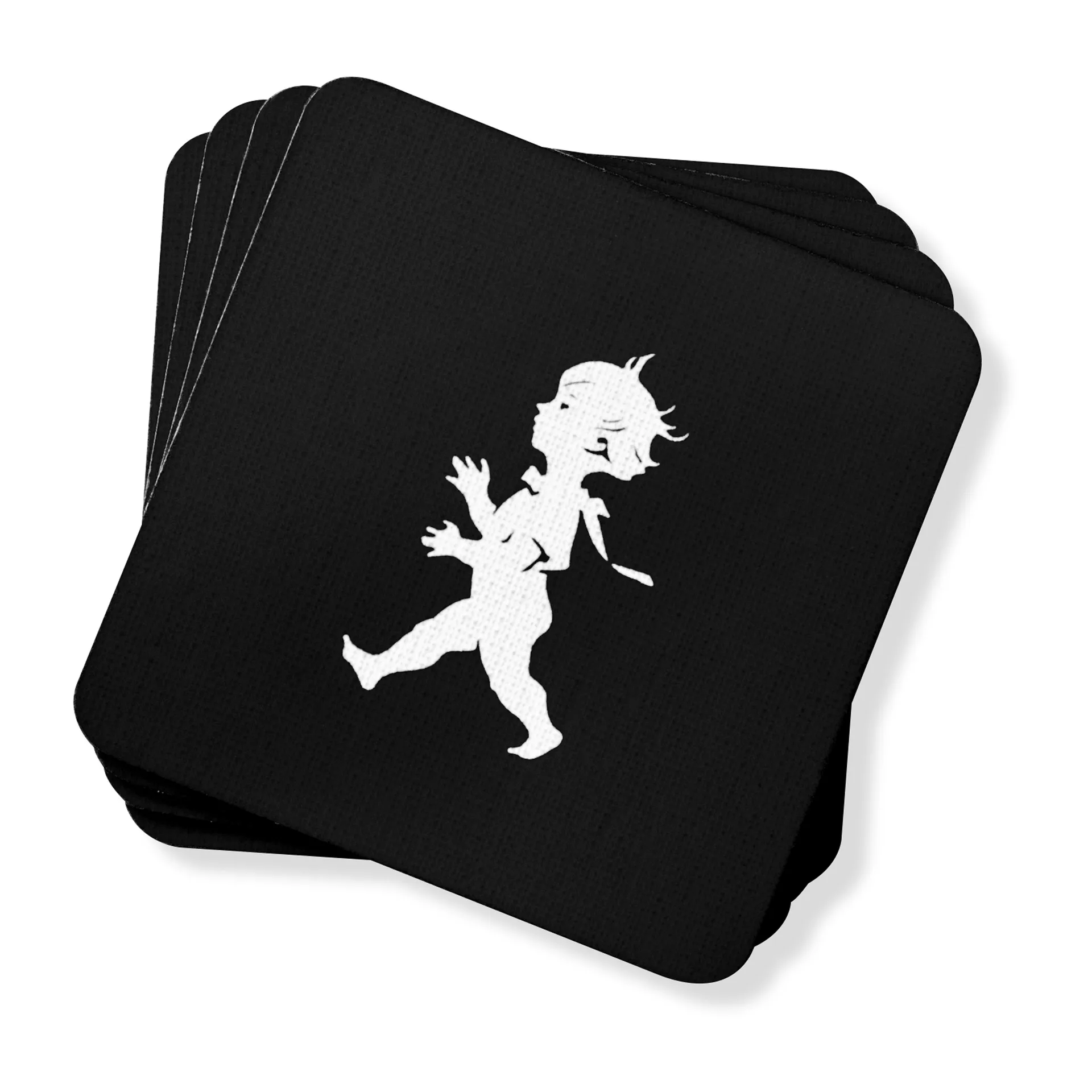Solstickan 玻璃杯垫 10x10cm 四件装, 黑色 Solstickan Design