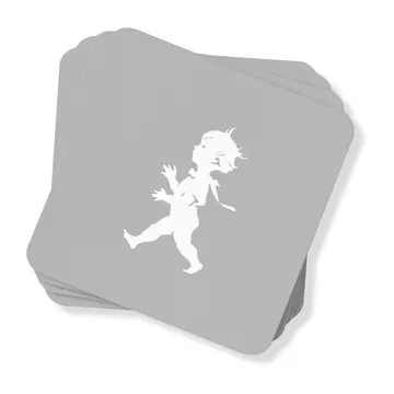 Solstickan 玻璃杯垫 10x10cm 四件装 - 灰色 - Solstickan Design