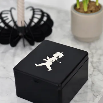 Solstickan 带袋茶箱 13.6x15.6cm - 黑色 - Solstickan Design