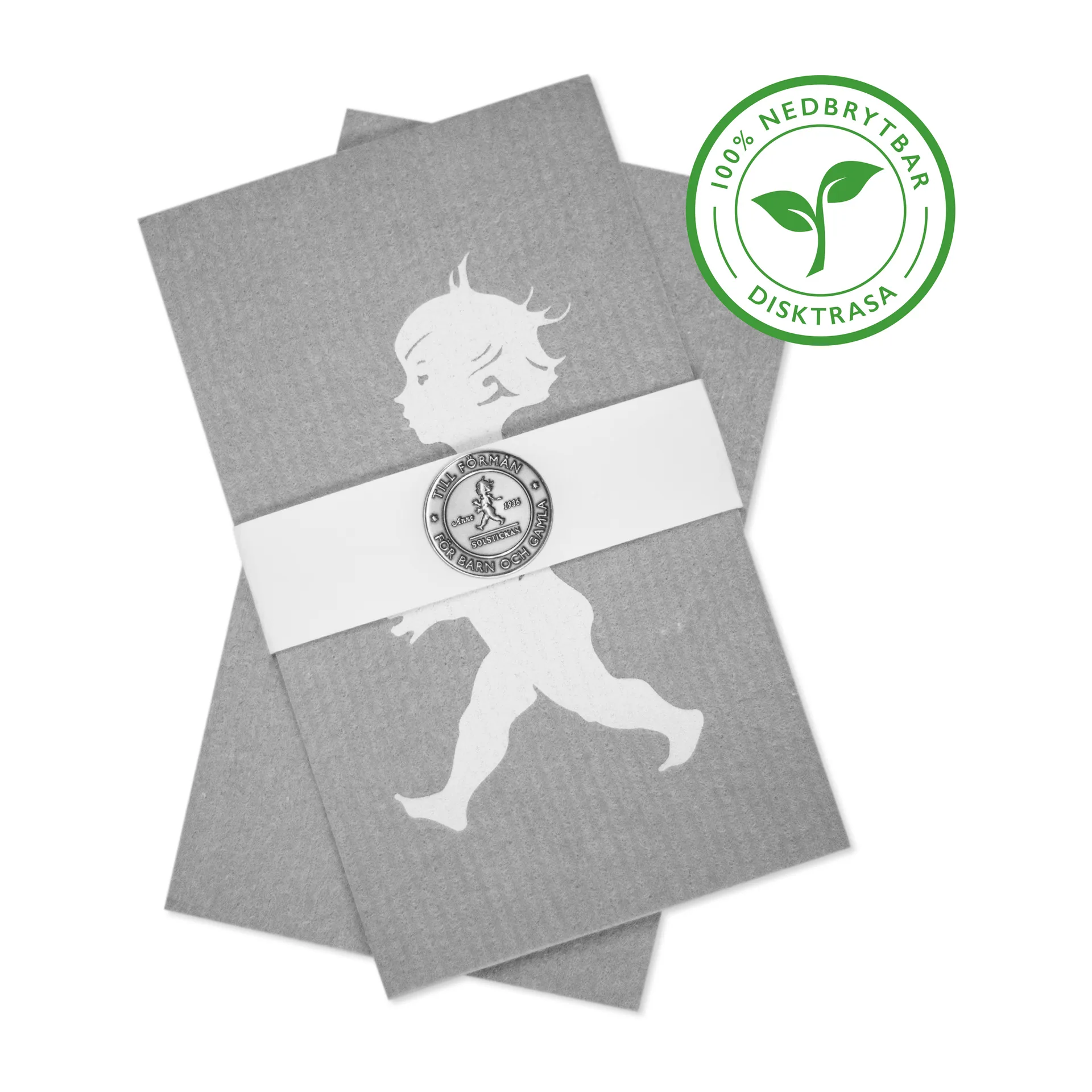 Solstickan 洗碗布 2 pack, 灰色 Solstickan Design