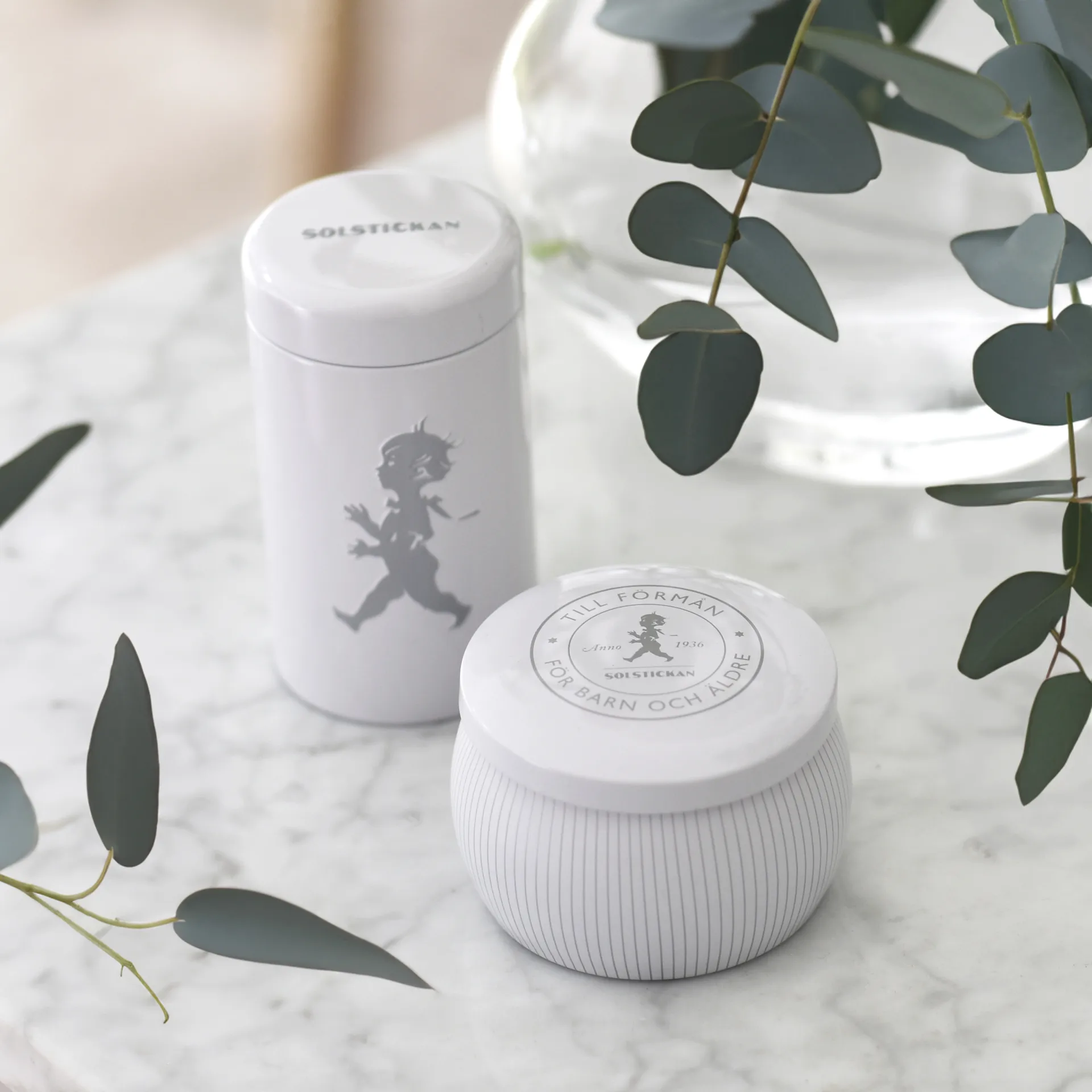 Solstickan 香薰蜡烛 25小时, 白色_尤加利香 Solstickan Design