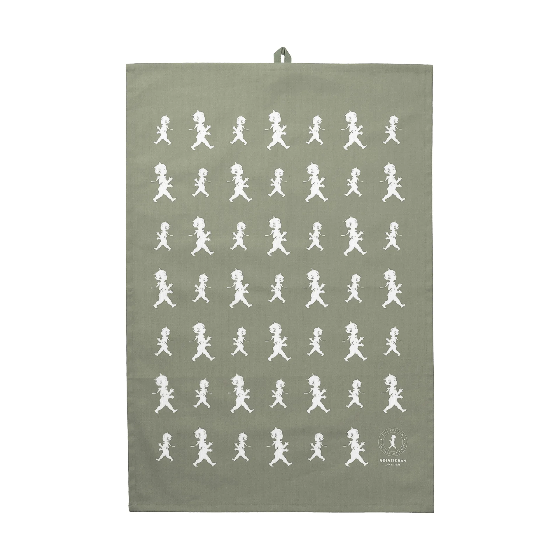 Solstickan 茶巾 50x70cm, 绿色-白色 Solstickan Design