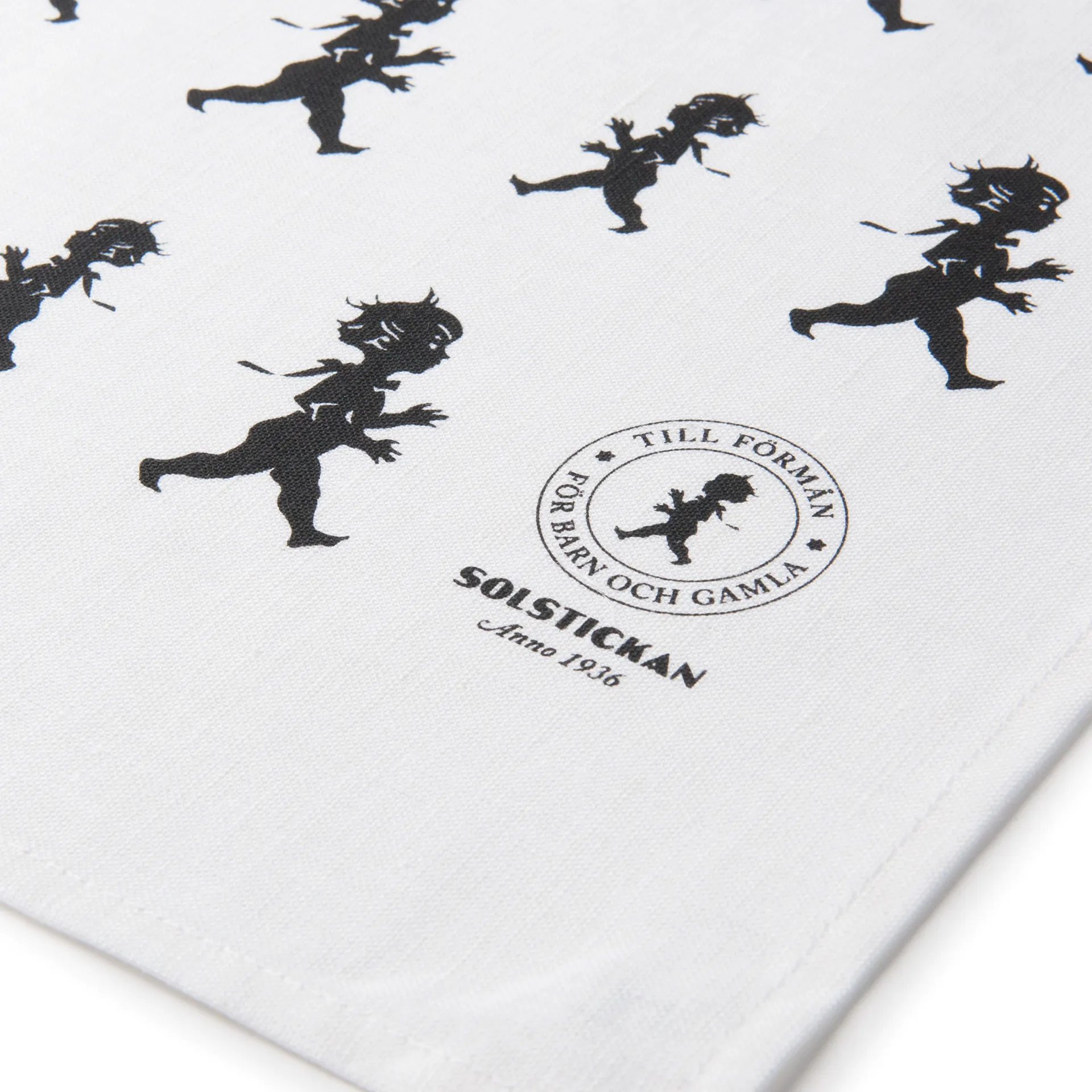 Solstickan 茶巾 50x70cm, 白色_黑色 Solstickan Design