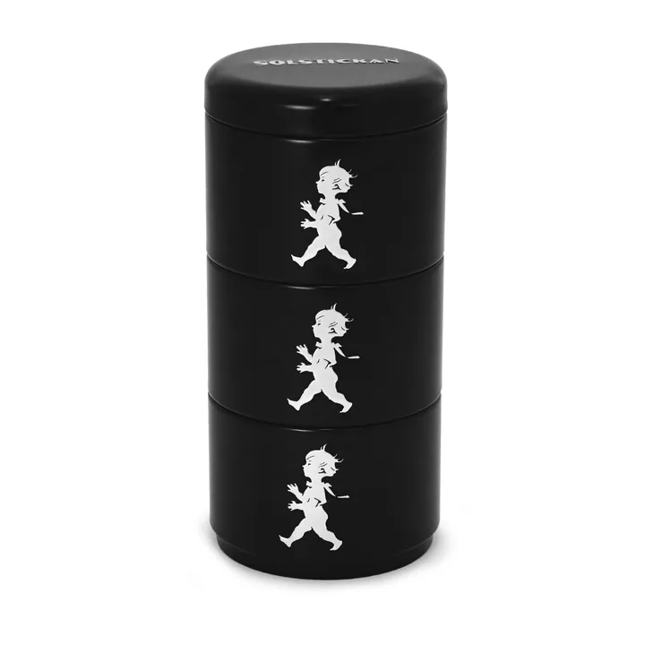Solstickan 三件套储物罐 8.5cm - 黑色 - Solstickan Design