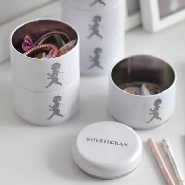 Solstickan 三件套储物罐 8.5cm - 白色 - Solstickan Design