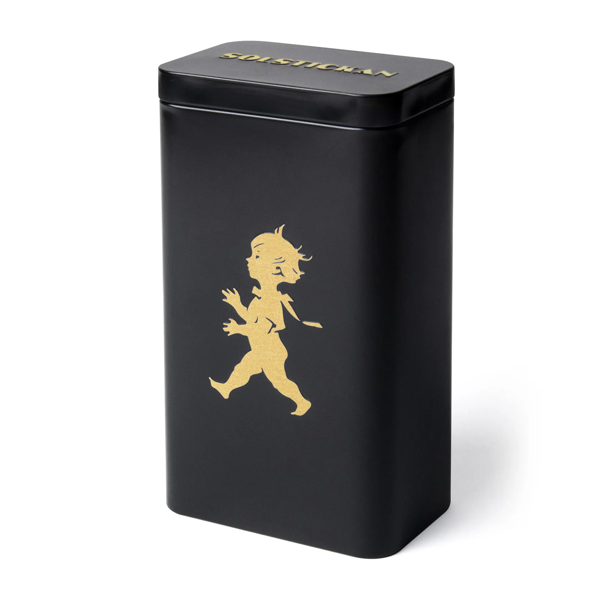 Solstickan coffee jar 20.5 cm, Matt 黑色-gold Solstickan Design