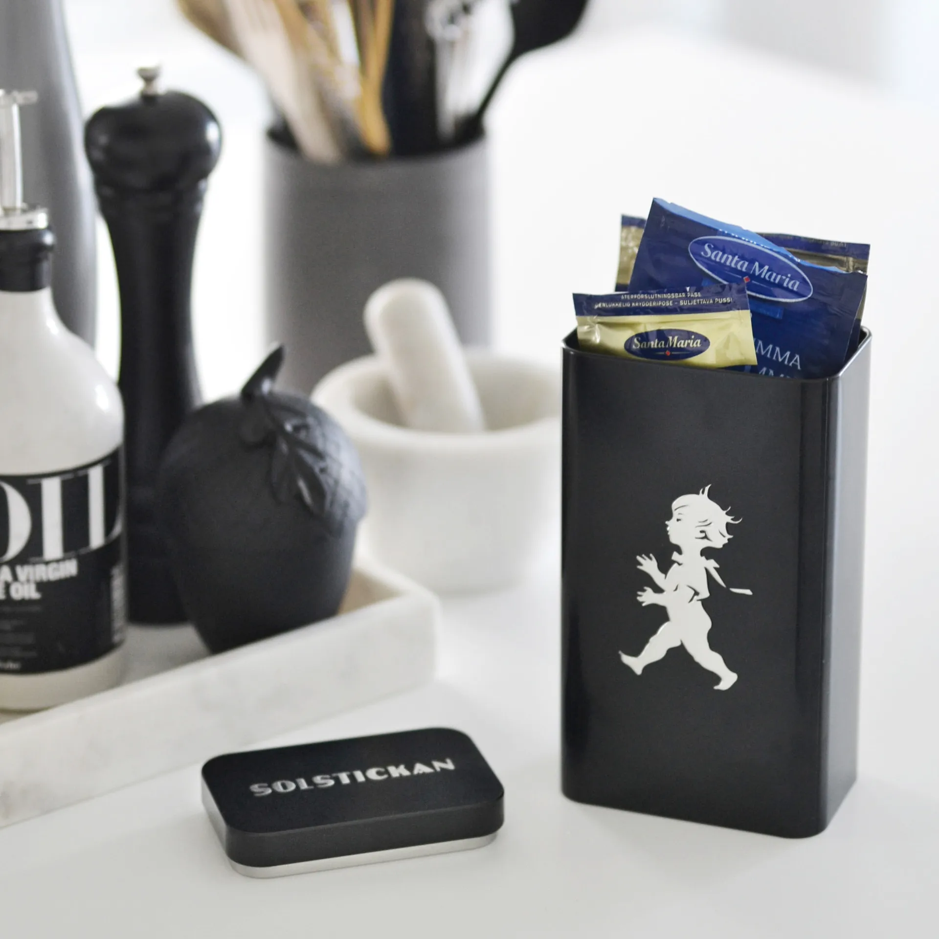 Solstickan coffee jar 20.5 cm, Matt 黑色 Solstickan Design