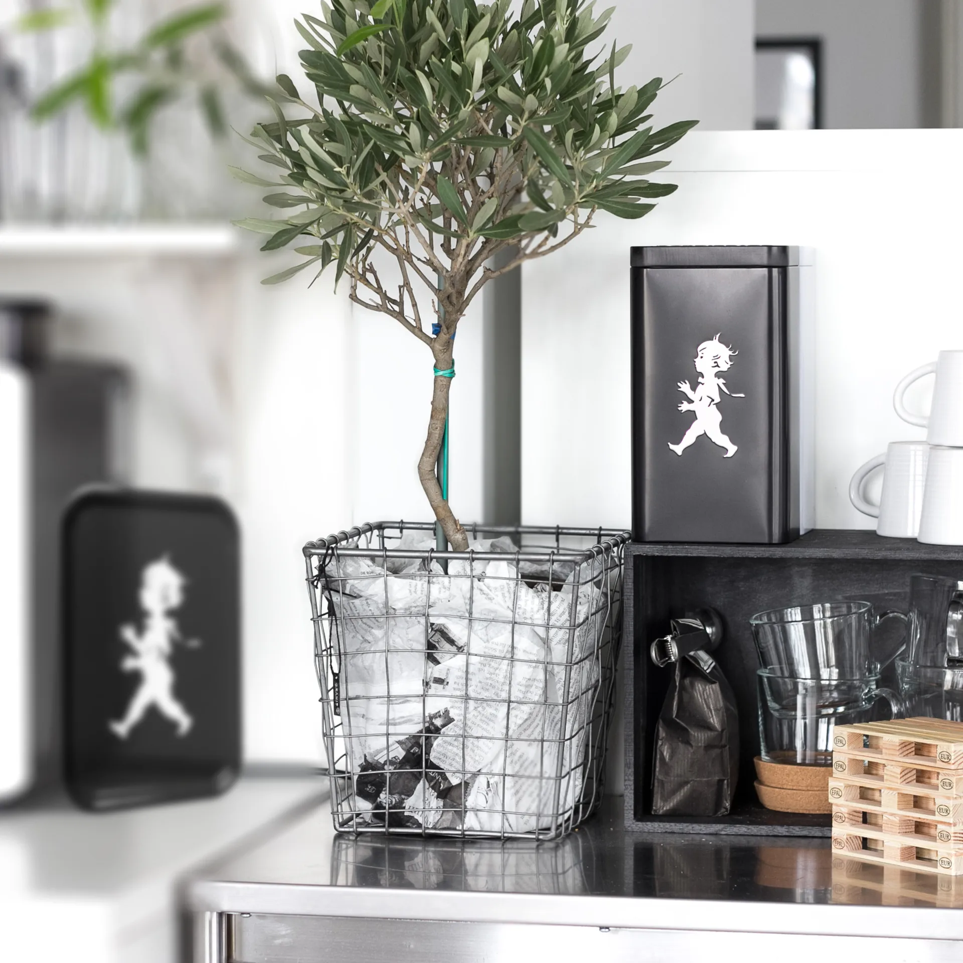 Solstickan coffee jar 20.5 cm, Matt 黑色 Solstickan Design