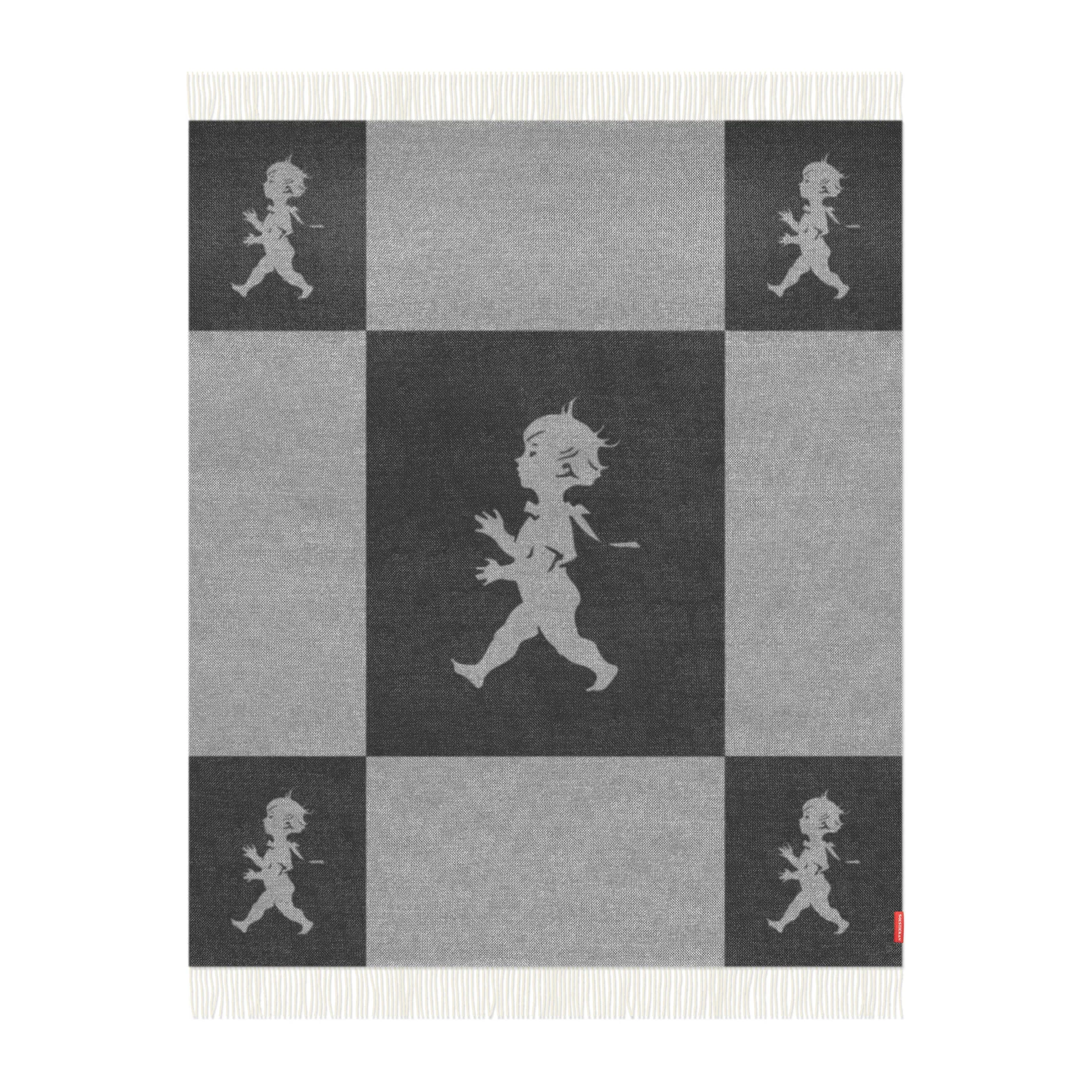 Solstickan 毯子 merino wool 130x170 cm, Anthracite 灰色 Solstickan Design