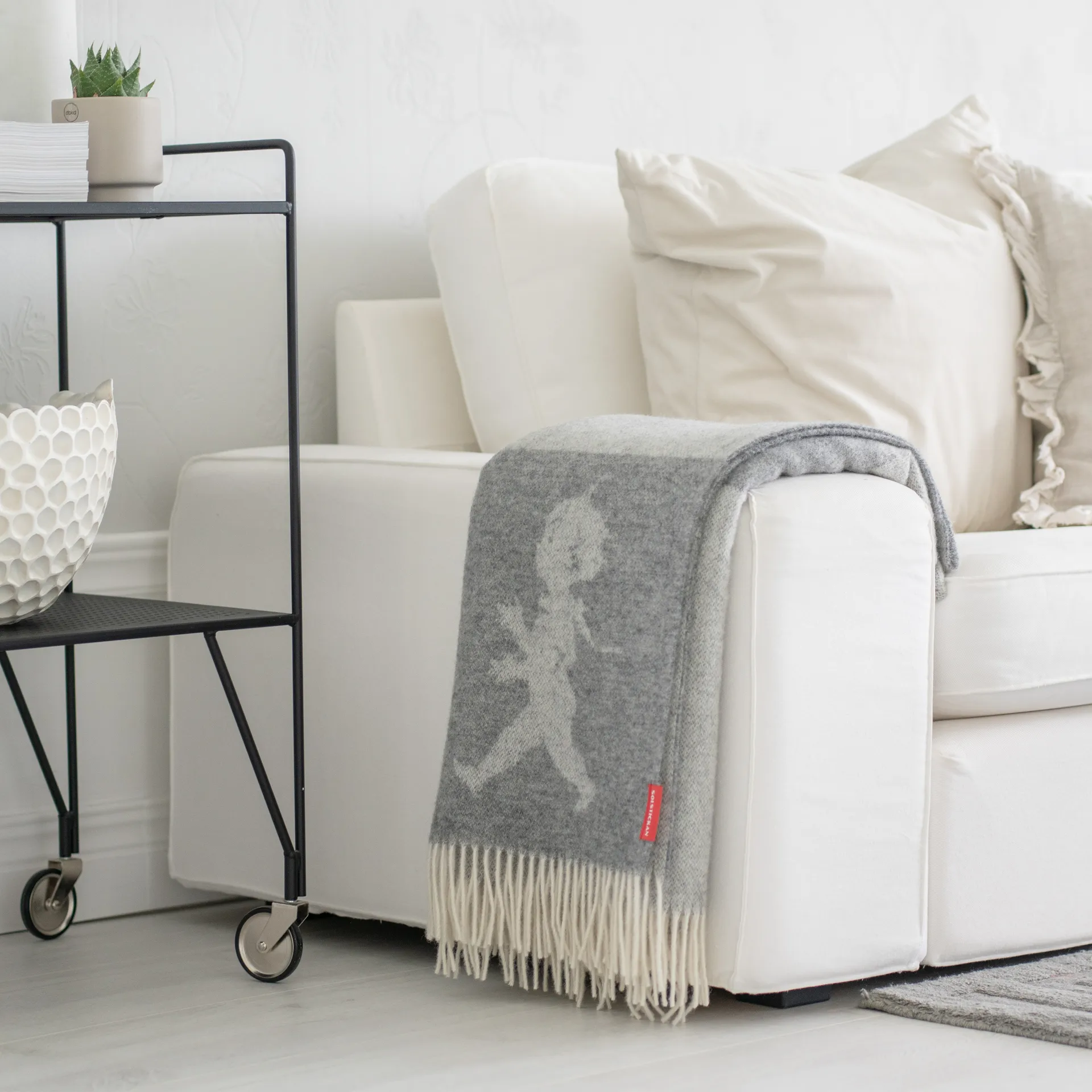 Solstickan 毯子 merino wool 130x170 cm, Light-灰色 Solstickan Design