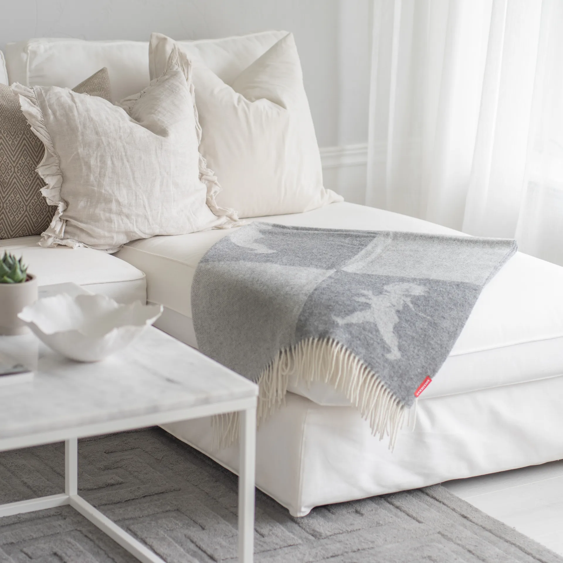 Solstickan 毯子 merino wool 130x170 cm, Light-灰色 Solstickan Design