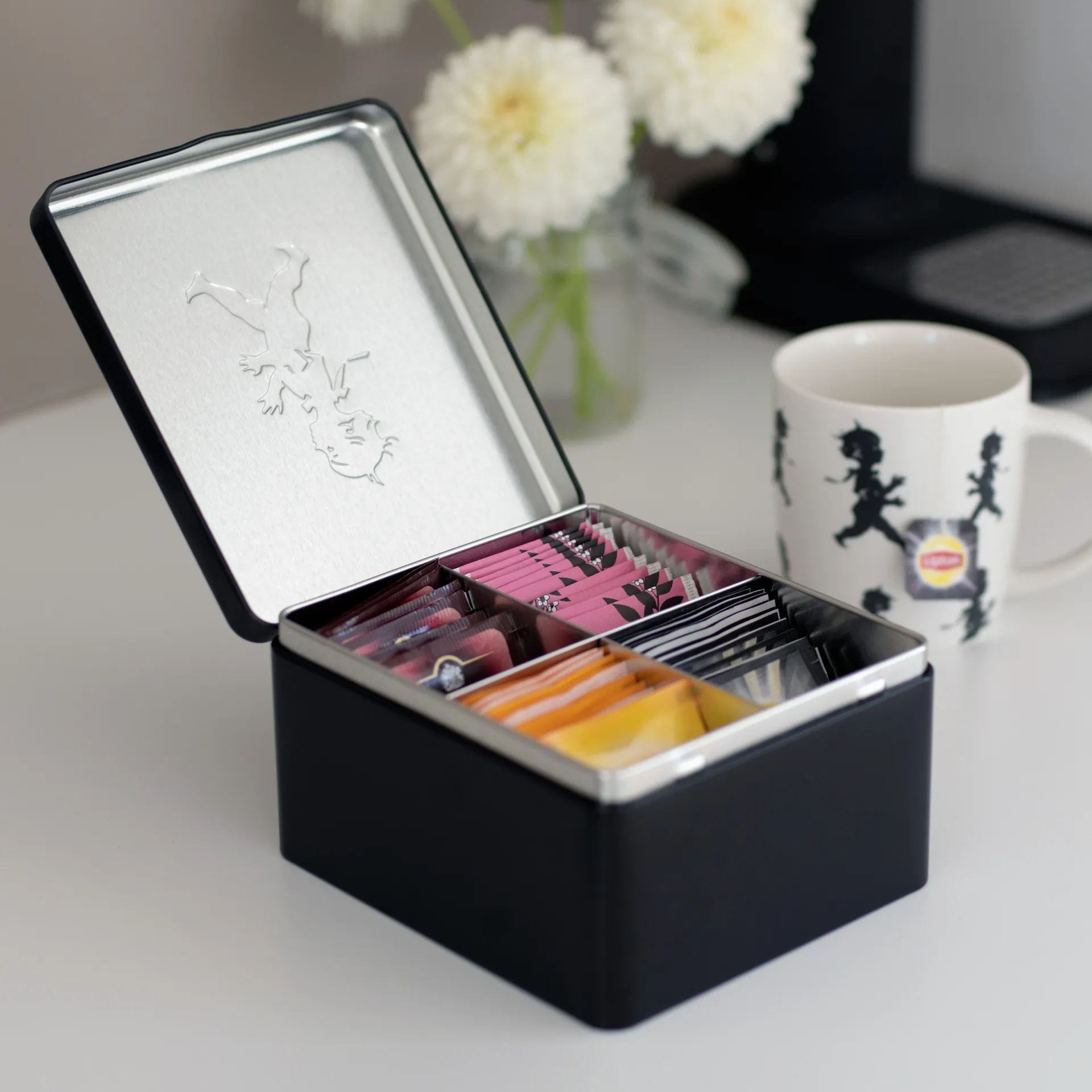 Solstickan tea chest with pockets 13.6x15.6 cm, 黑色 Solstickan Design