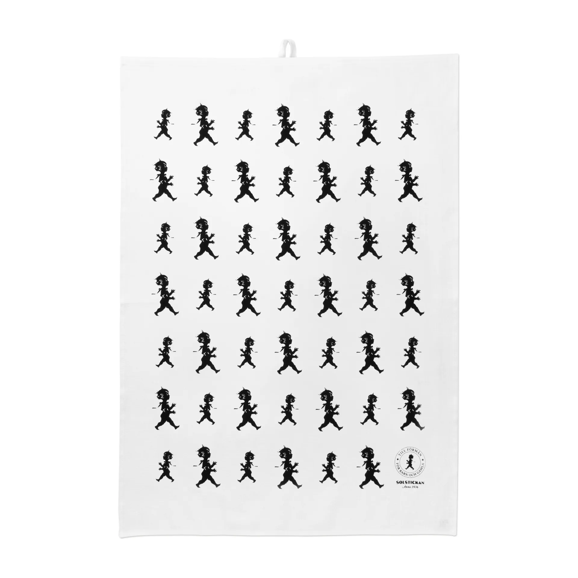 Solstickan tea towel 50x70 cm, 白色-黑色 Solstickan Design