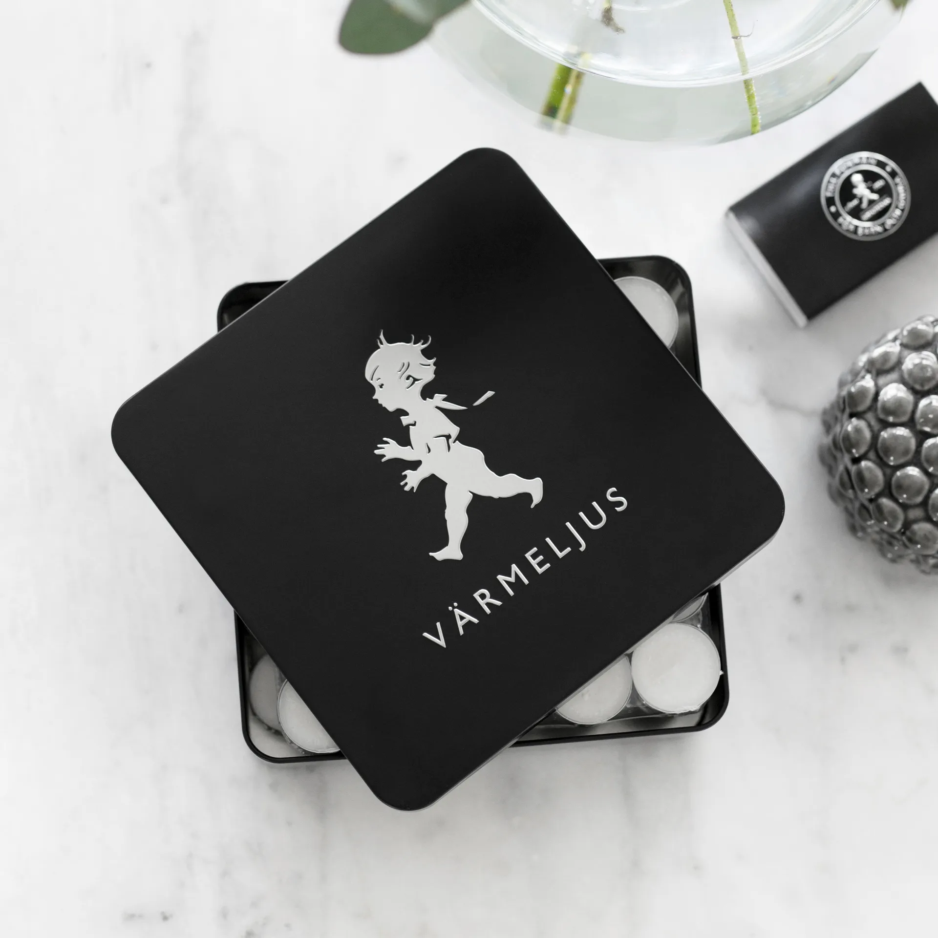 Solstickan tealight box 21x21 cm, Matt 黑色 Solstickan Design