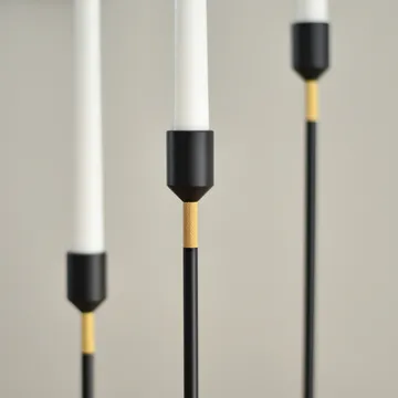 Three Stars 烛台 S 19cm - 黑色 - Solstickan Design