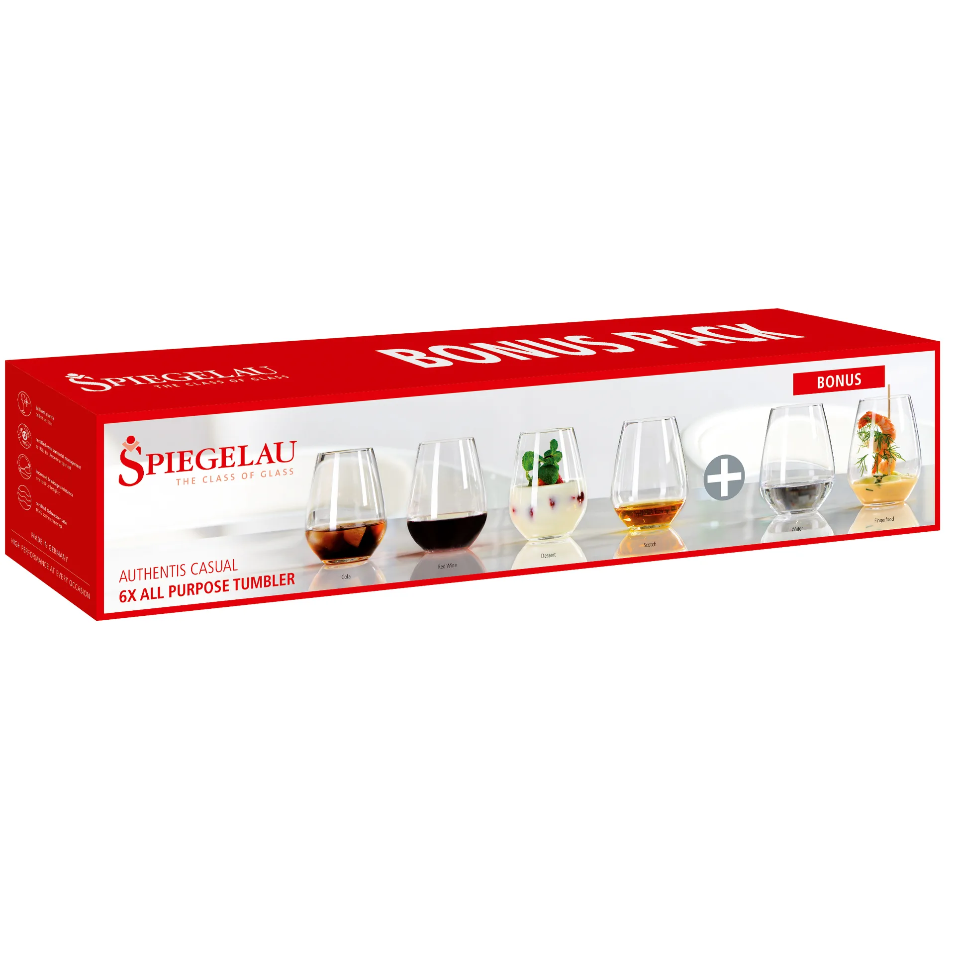 Authentis Casual glass 46cl. 六件套装, clear Spiegelau