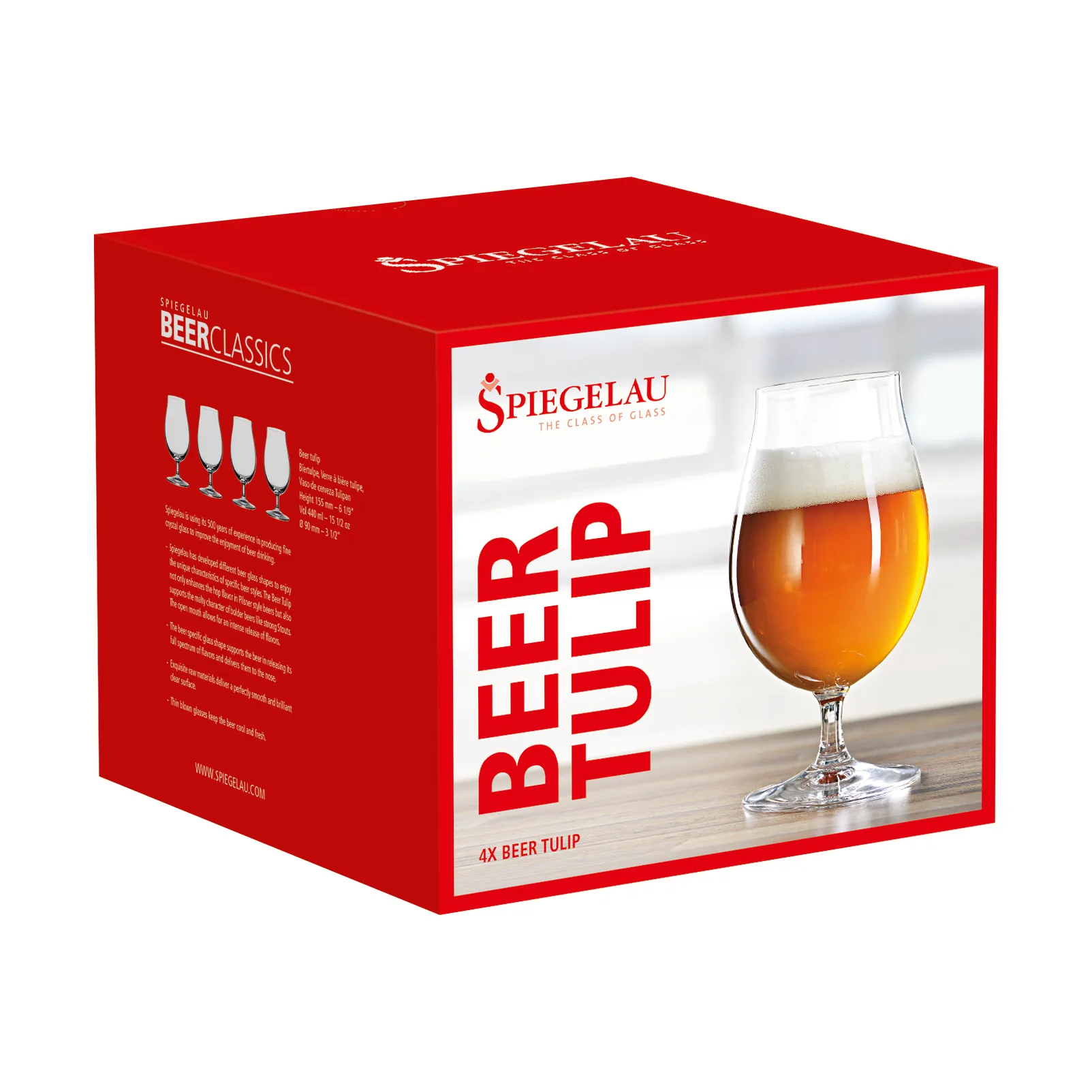 Beer Classics Tulip glass 44cl. 四件套装, clear Spiegelau
