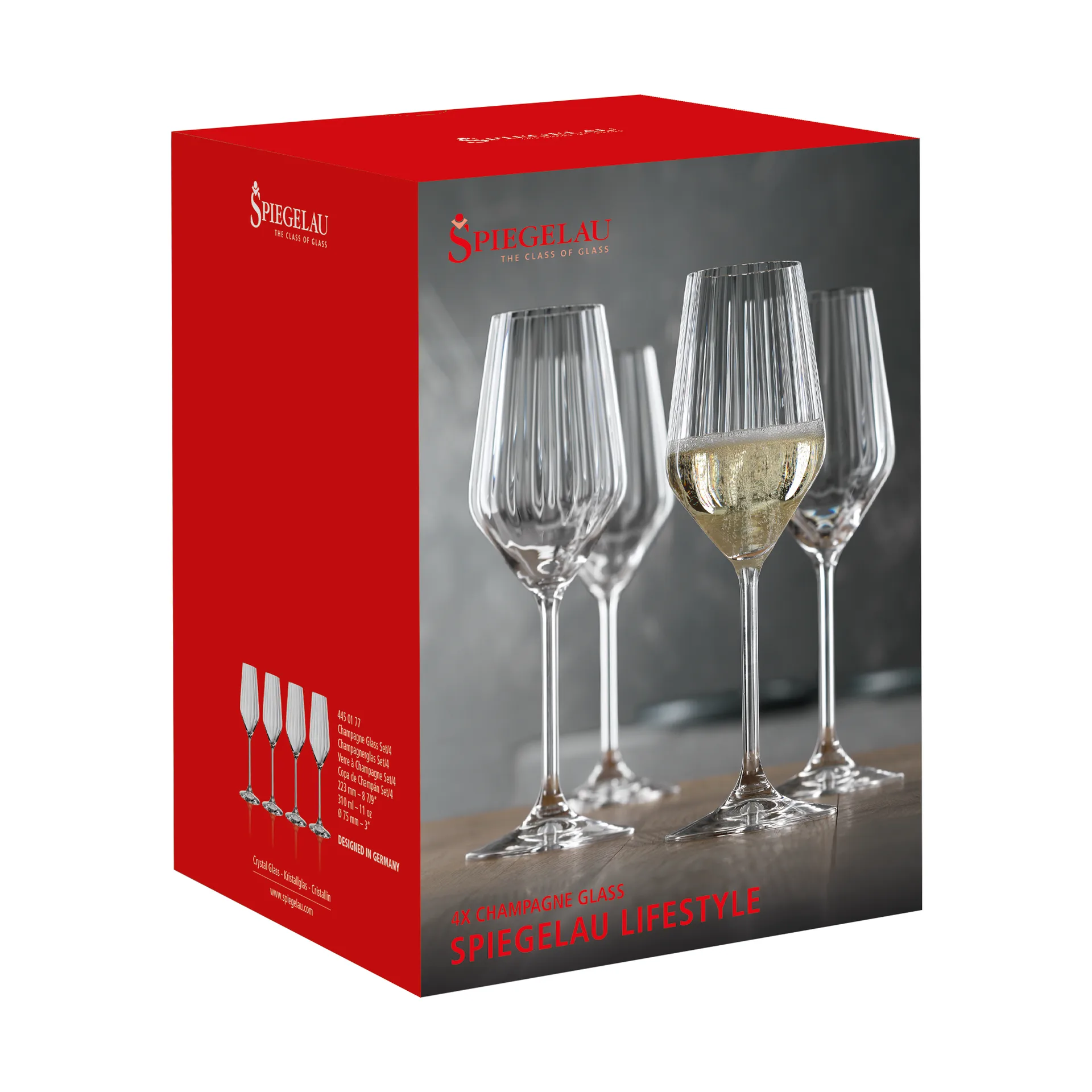 LifeStyle香槟杯310ml4只装, 4件装 Spiegelau