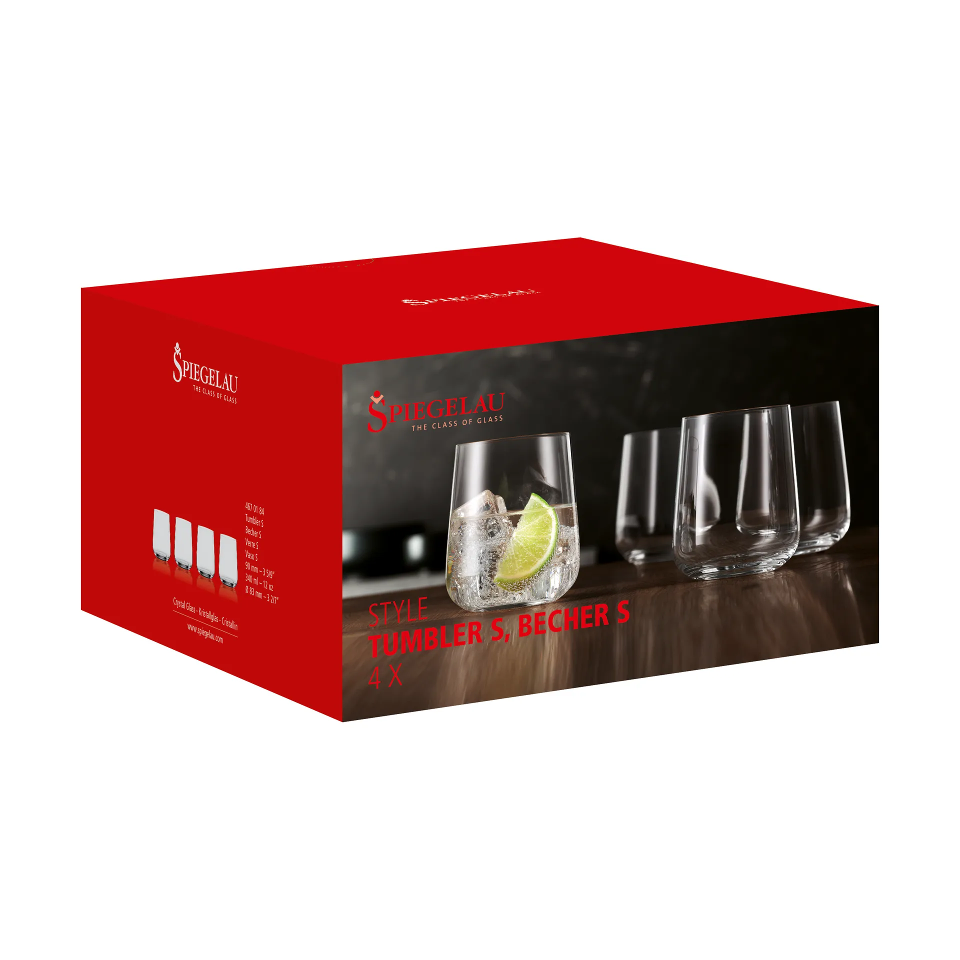Style玻璃杯340ml四件套, 透明款 Spiegelau