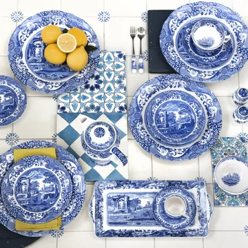 Blue Italian茶杯带碟 - 200ml_7盎司 - Spode