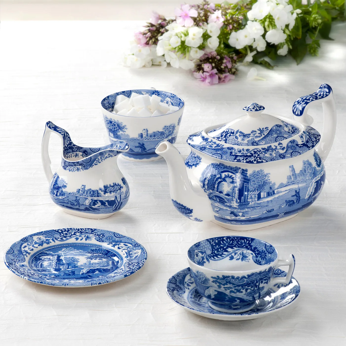 Blue Italian小餐盘/茶盘, 20cm_8英寸 Spode