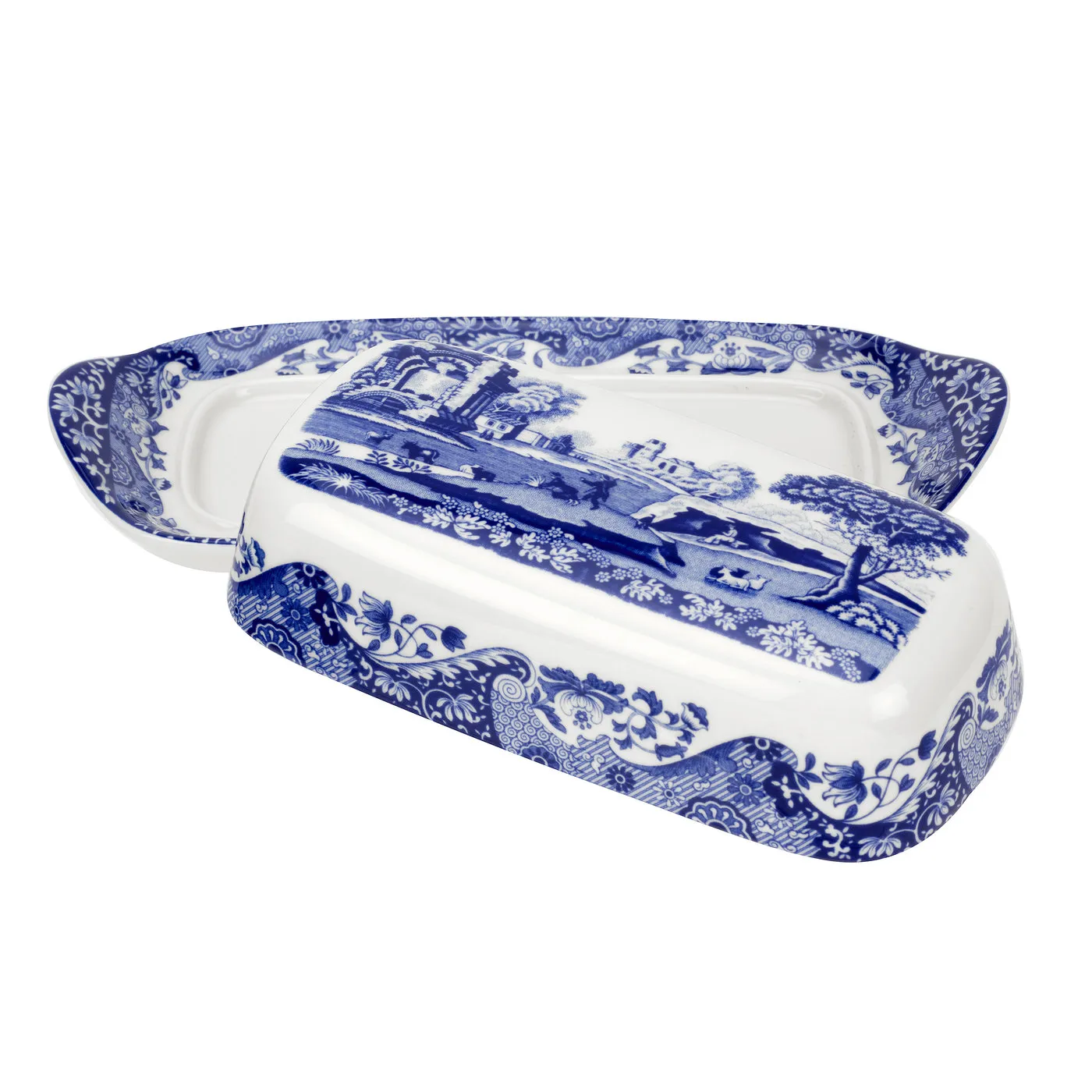 Blue Italian 黄油碟, 20x10cm_8x4英寸 Spode