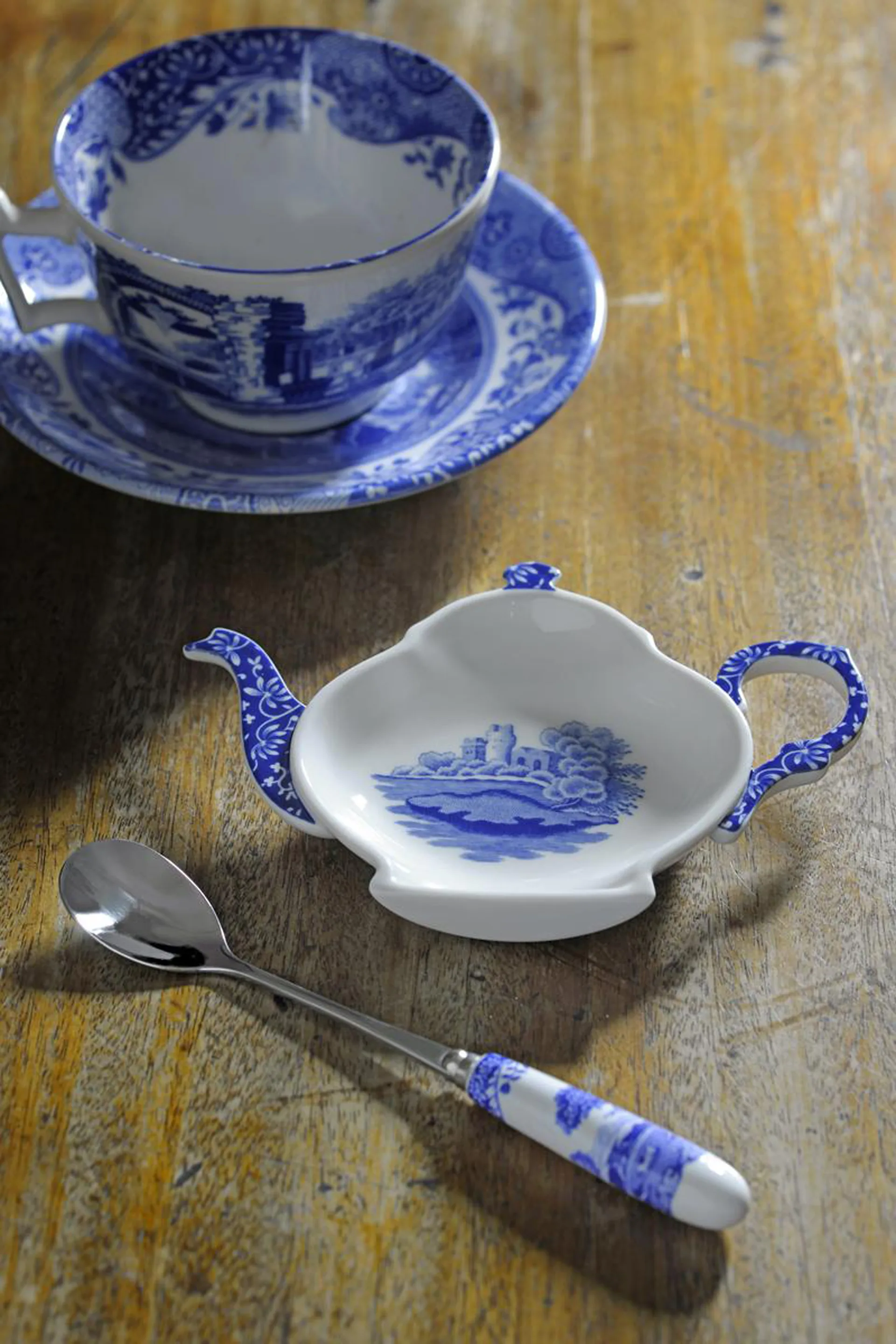 Blue Italian teaspoon 六件套装, Ceramic-不锈钢 Spode