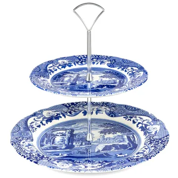 Blue Italian 双层蛋糕架 - 双层 - Spode