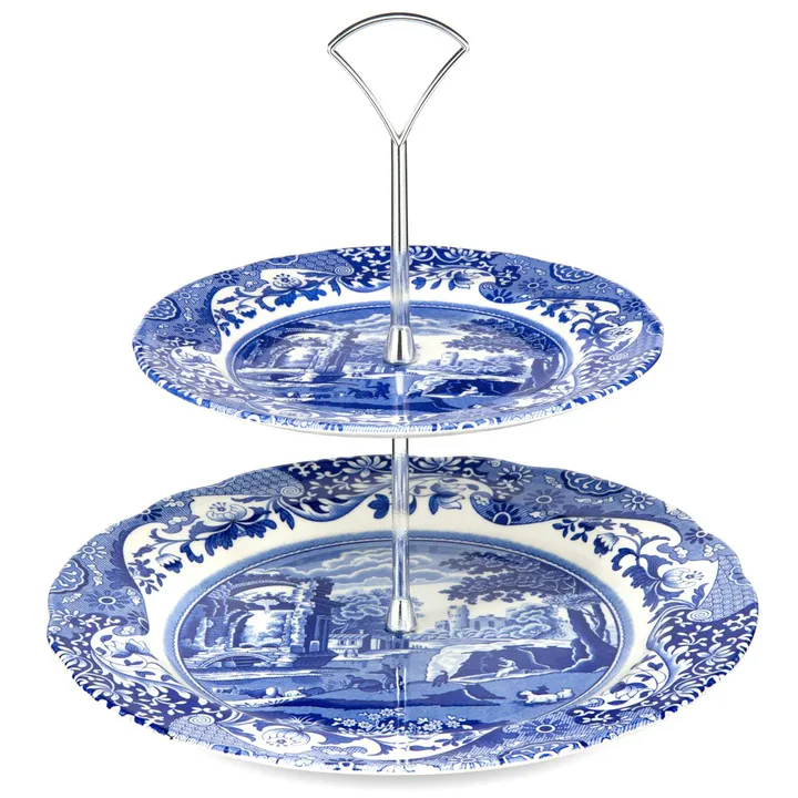 Blue Italian 双层蛋糕架 - 双层 - Spode