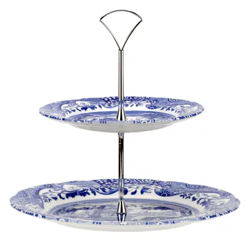 Blue Italian 双层蛋糕架 - 双层 - Spode