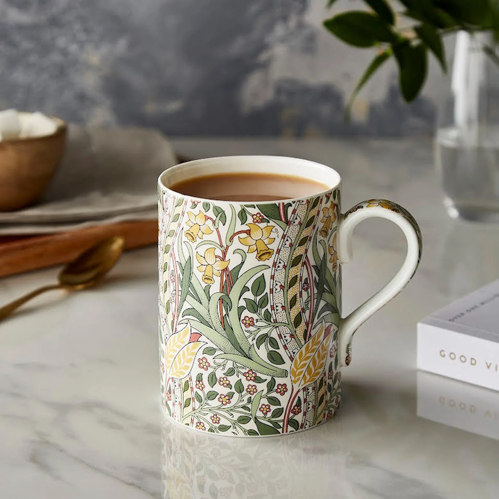Daffodil 马克杯 350ml, 月桂叶绿_茜草红 Spode