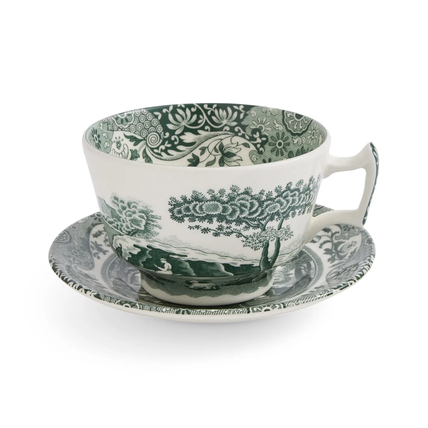 Heritage 绿色意大利杯带碟, 绿色_早餐款_0.28 L Spode
