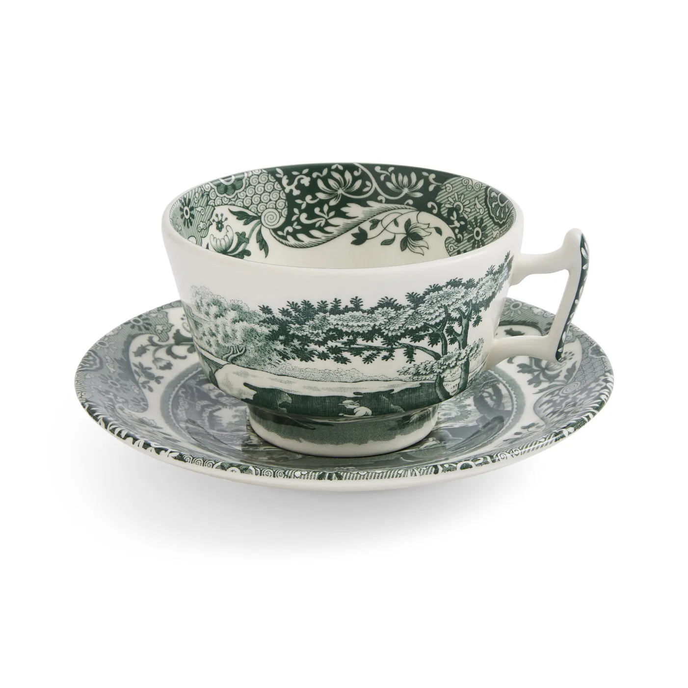 Heritage Green Italian 杯子和碟子, 绿色, 0.2 L Spode