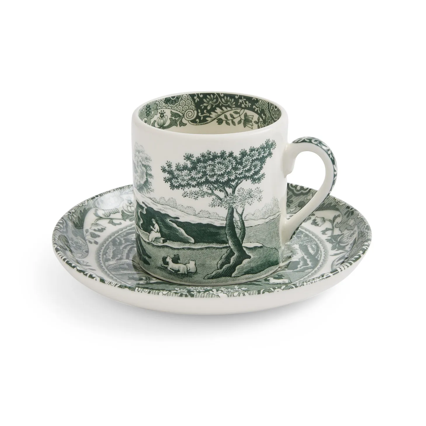 Heritage Green Italian 杯子和碟子, 绿色, 浓缩咖啡, 9 cl Spode