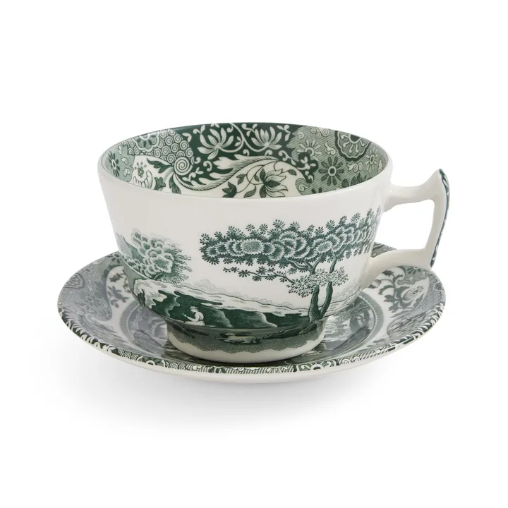 Heritage Green Italian 杯子和碟子 - 绿色, breakfast, 0.28 L - Spode