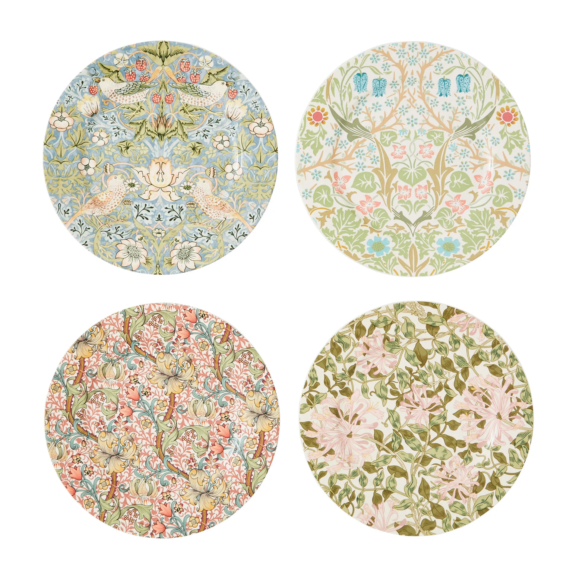 Morris & Co. 盘子 Ø20 cm 4 pieces, Multi Spode