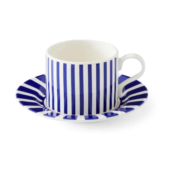 Steccato 茶马克杯290ml 配碟 Ø15.5cm - 蓝色_白色 - Spode