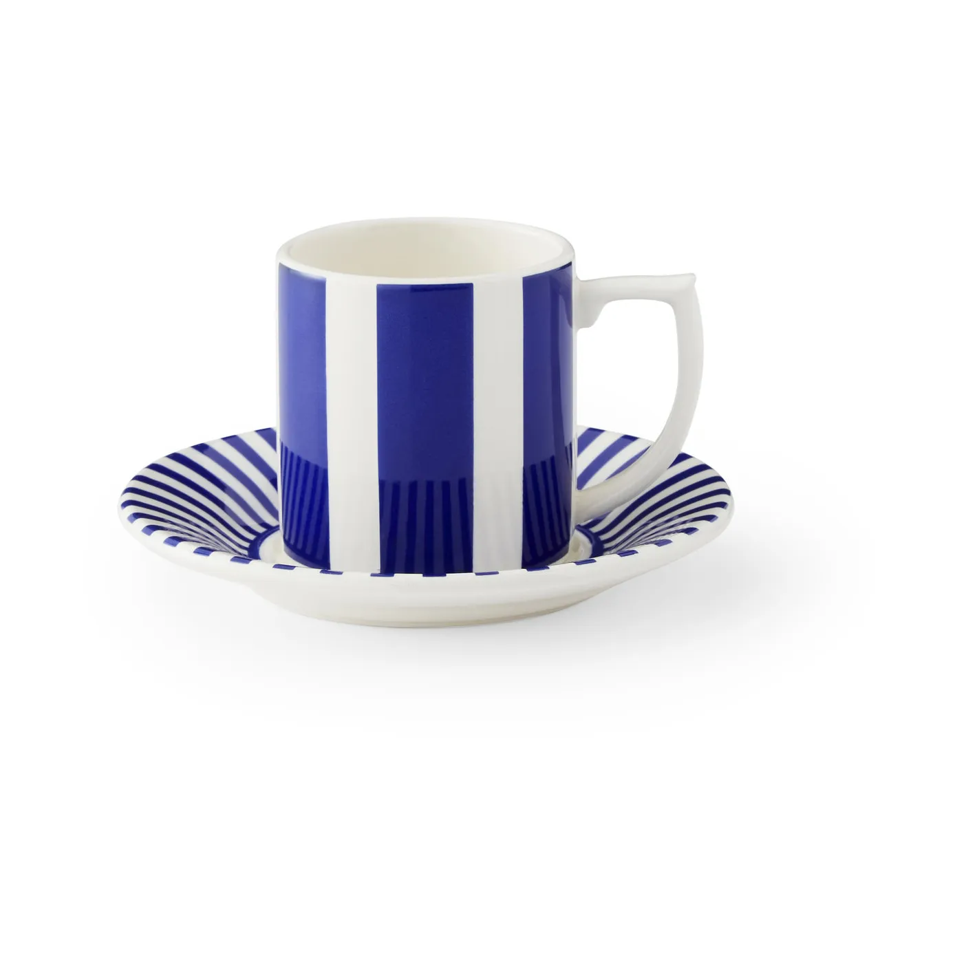 Steccato 浓缩咖啡杯80ml 配碟 Ø11cm, 蓝色_白色 Spode