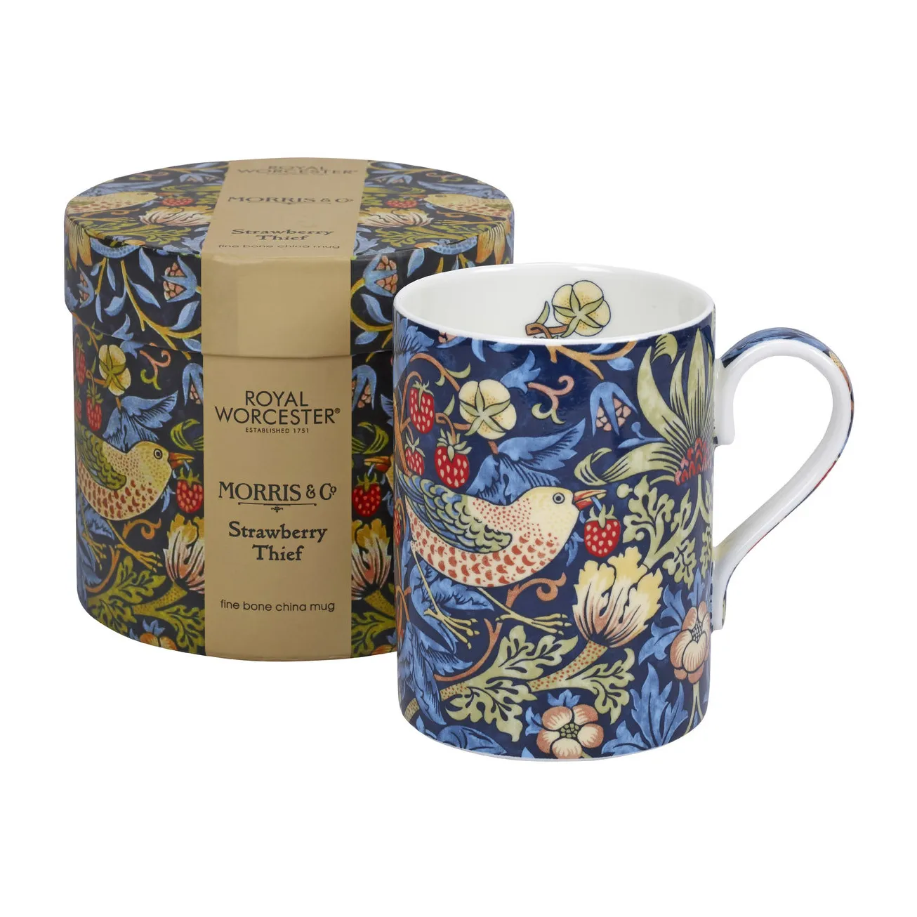 Strawberry Thief 马克杯 350ml, 靛蓝色_矿物色 Spode