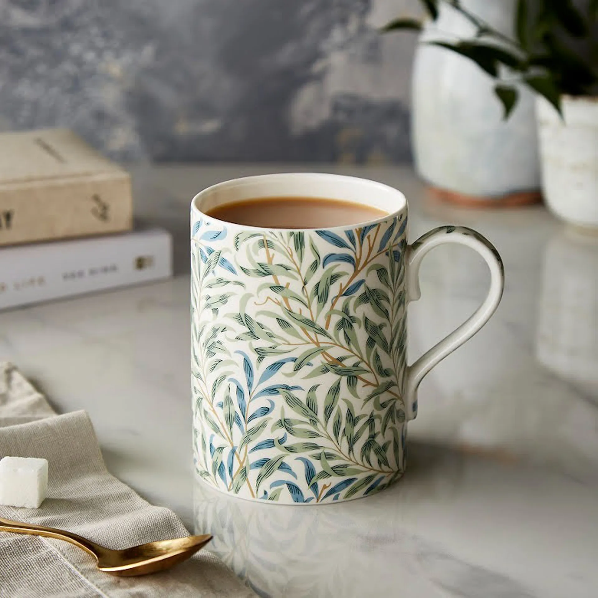 Willow Bough 马克杯 350ml, 女贞绿_石板灰 Spode
