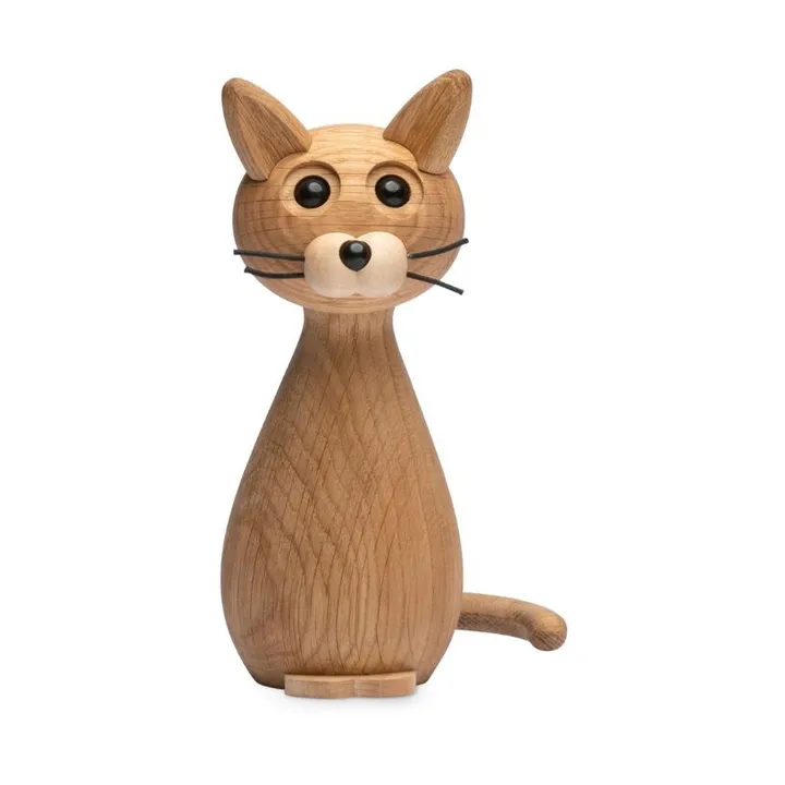 勇敢猫_布瑞夫 装饰摆件24cm橡木色 - 橡木色 - Spring Copenhagen