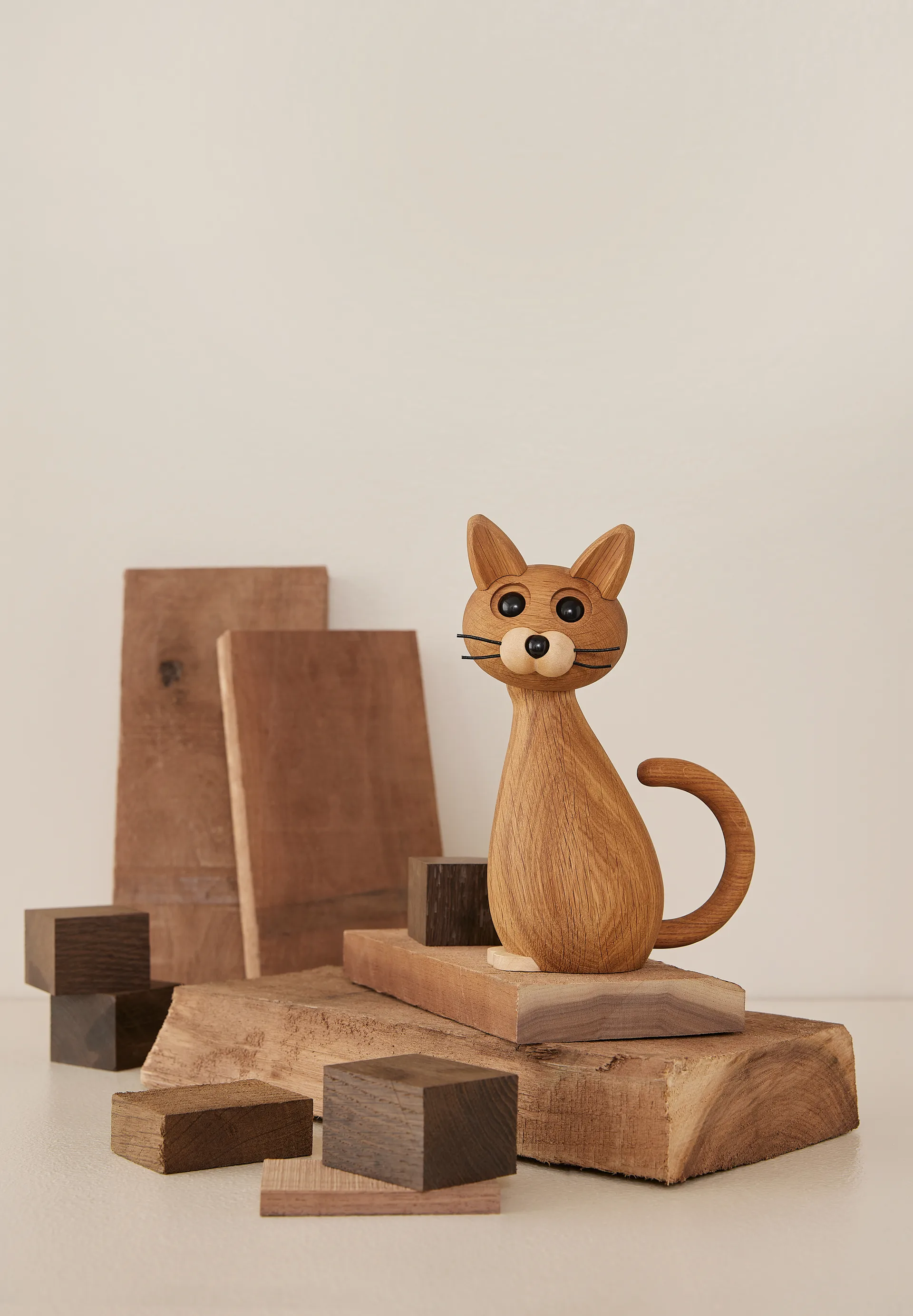 勇敢猫_布瑞夫 装饰摆件24cm橡木色, 橡木色 Spring Copenhagen