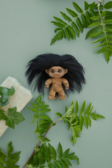 幸运巨魔/丑萌娃娃 9cm - 橡木 - Spring Copenhagen