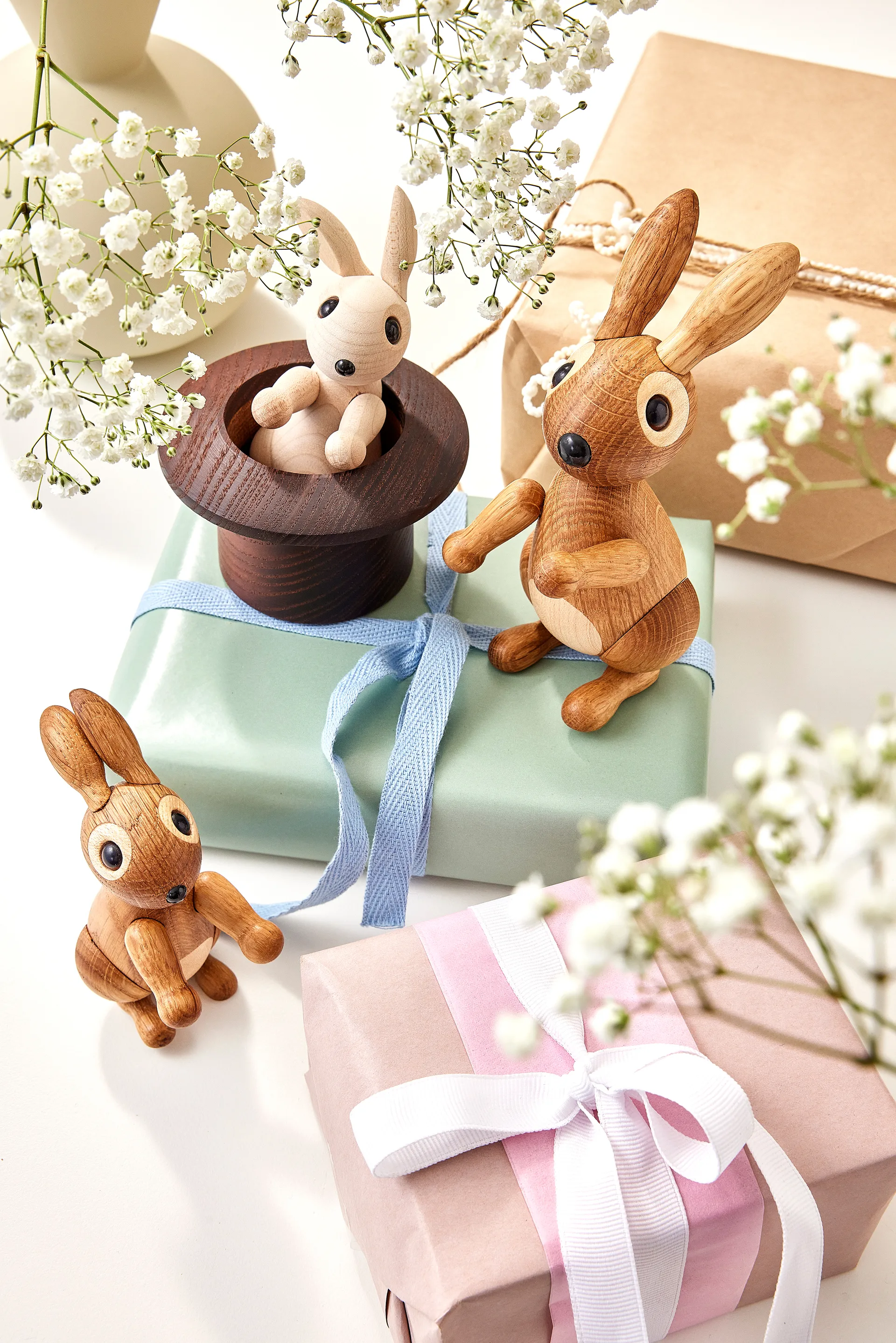 Bounce 弹跳兔子装饰摆件 9.5cm, 橡木 Spring Copenhagen