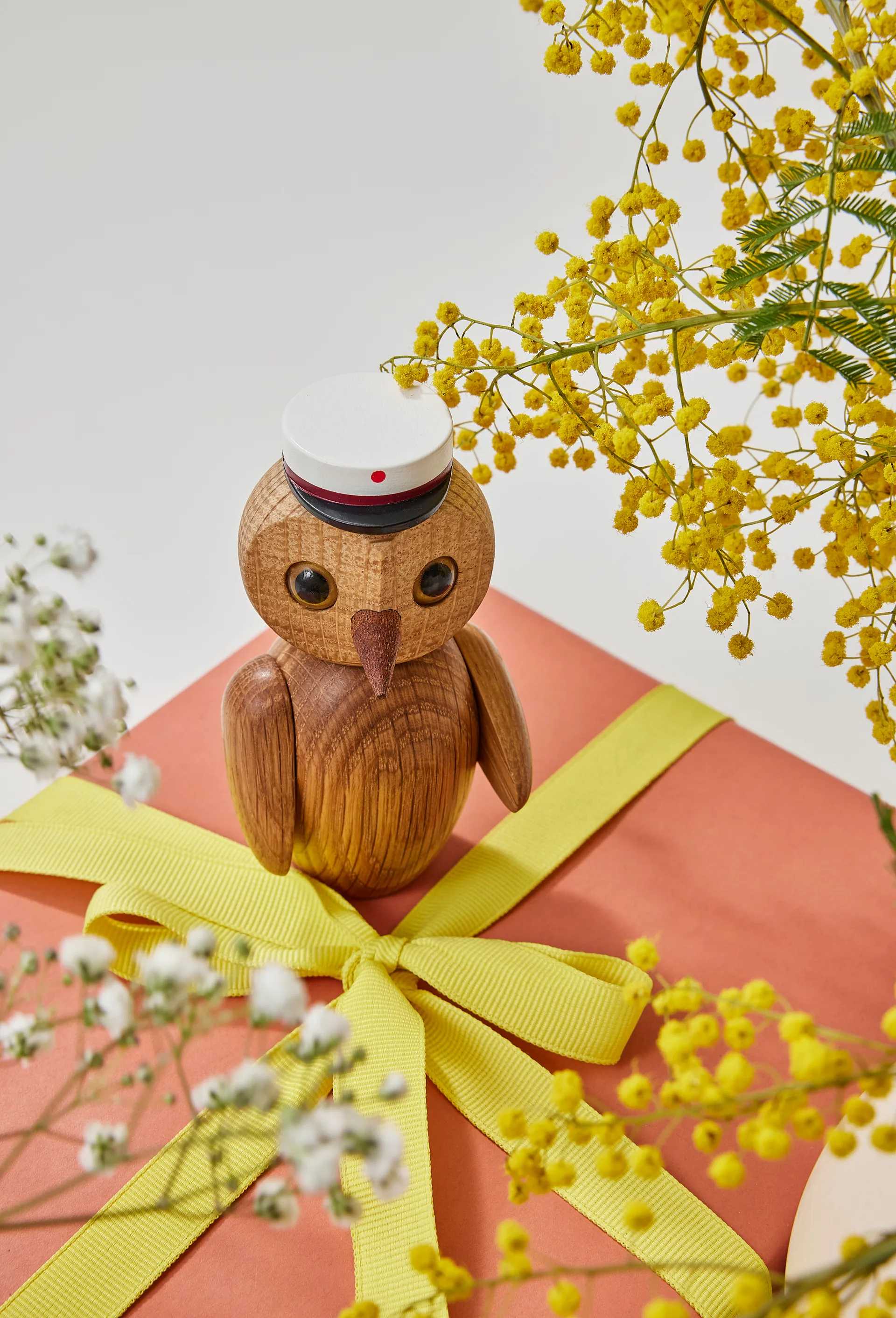 Clever owl 装饰 10 cm, 自然木色 Spring Copenhagen
