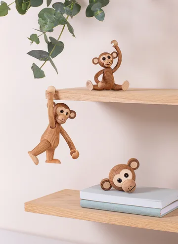 Jolly Monkey 欢乐猴子装饰摆件 11cm - 橡木 - Spring Copenhagen