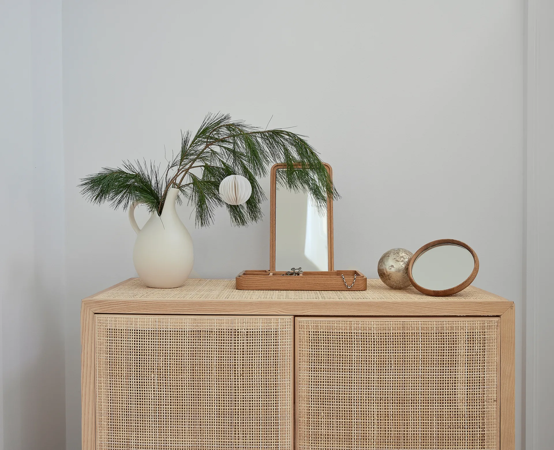 Mirror with jewellery box 32 cm, Oak Spring Copenhagen