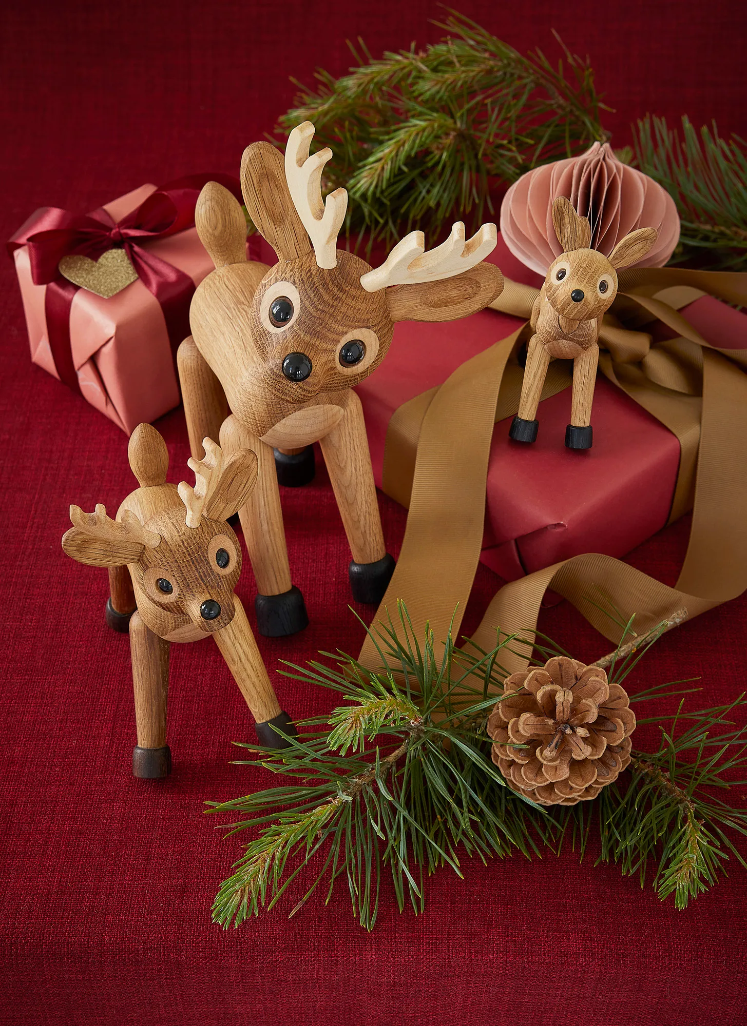 Star deer 装饰 26 cm, 自然木色 Spring Copenhagen