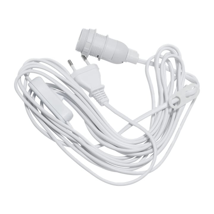 Cord stand E14 5 m with switch - 白色 - Star Trading
